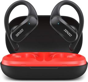 img 4 attached to 🎧 Беспроводные наушники SENSO True Wireless - Bluetooth-наушники - Лучшие беспроводные наушники для спорта для тренировок - Шумоподавляющие, влагозащищенные наушники с микрофоном - 40 часов воспроизведения для iPhone, бега, тренажерного зала