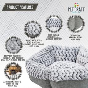 img 3 attached to 🐾 Pet Craft Supply Soho Round Dog Bed and Cat Bed: Plush, Memory Foam, Machine Washable, Calming for Cats and Dogs