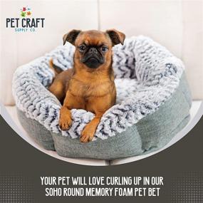 img 1 attached to 🐾 Pet Craft Supply Soho Round Dog Bed and Cat Bed: Plush, Memory Foam, Machine Washable, Calming for Cats and Dogs