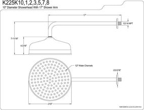 img 1 attached to Kingston Brass K225K15 Victorian Designer Trimscape 10-inch Showerhead with 17-inch Oil Rubbed Bronze Rain Drop Shower Arm