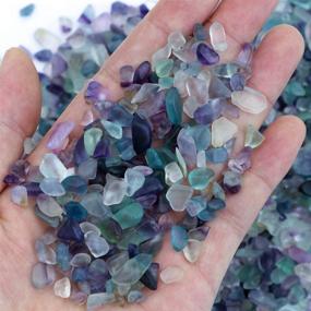 img 1 attached to 🔮 WYKOO Decorative Fluorite Tumbled Chips Stone: Natural Crystal Pebbles for Aquarium, Vase Fillers, and Home Decoration