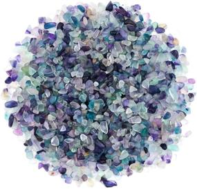 img 4 attached to 🔮 WYKOO Decorative Fluorite Tumbled Chips Stone: Natural Crystal Pebbles for Aquarium, Vase Fillers, and Home Decoration