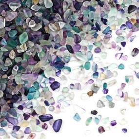 img 2 attached to 🔮 WYKOO Decorative Fluorite Tumbled Chips Stone: Natural Crystal Pebbles for Aquarium, Vase Fillers, and Home Decoration