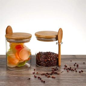 img 1 attached to 🔍 MOLADRI 420ML/15Oz Clear Glass Storage Canister: A Versatile Solution for Bath Salts, Sugar, Spices, Coffee, Matcha Tea, and More!