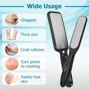 img 1 attached to 🦶 Efficient Foot File: Eitou Stainless Foot Scrubber and Dual Sided Foot Callus Remover - Professional Pedicure Tools for Hard Skin