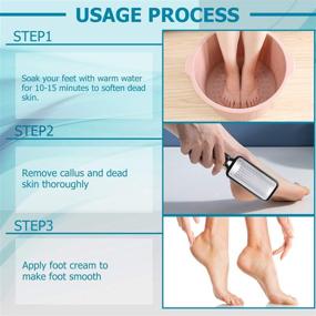 img 2 attached to 🦶 Efficient Foot File: Eitou Stainless Foot Scrubber and Dual Sided Foot Callus Remover - Professional Pedicure Tools for Hard Skin