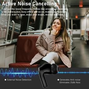 img 3 attached to Aizimi Hybrid Active Noise Cancelling Wireless Earbuds: Premium Deep Bass TWS True Wireless Earphones with Bluetooth 5.1+EDR and Built-in Mic, Perfect for Sports