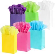 🎉 6-handled rainbow birthday party supplies with tissue logo