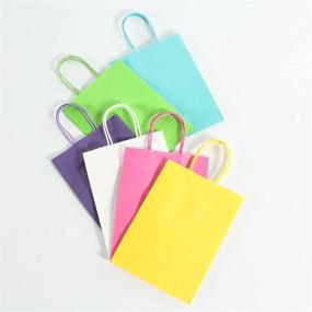 img 1 attached to 🎉 6-Handled Rainbow Birthday Party Supplies with Tissue