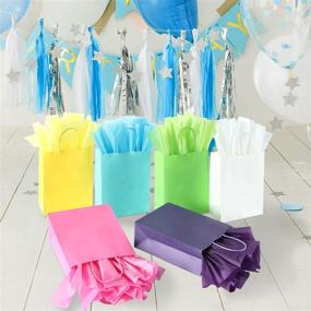 img 2 attached to 🎉 6-Handled Rainbow Birthday Party Supplies with Tissue