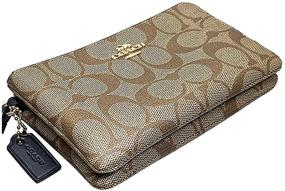 img 2 attached to Stylish Coach Signature Double Corner Wristlet: Perfect Women's Handbag & Wallet Combo in Wristlets