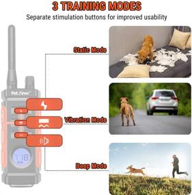 img 1 attached to Petrainer PET616A-3 Rechargeable Waterproof Dog Training Collar - Electric Remote Collar with Beep, Vibrate, and Static Modes