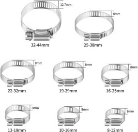 img 3 attached to 🔧 VIGRUE Hose Clamps Assortment - 100% 304 Stainless Steel Worm Gear Clamps (80 Pieces) with Wrench - Adjustable Fuel Line Clamp for Plumbing, Automotive, and Mechanical Applications (8-44mm Range)