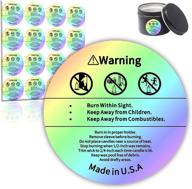 🕯️ 320 pcs 1.5 inch candle warning labels for improved safety, waterproof candle jar decals – standard candle safety stickers logo