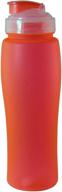 🧡 neon orange silicone coated bottle: 23 oz; straw, screw off cap & flip open spout included logo