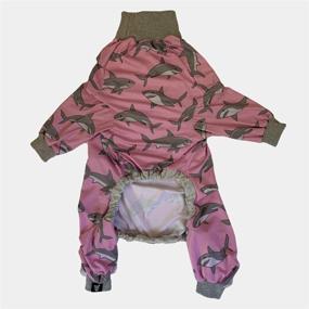 img 2 attached to 🐶 Pitbull Pajamas: Pink Shark Print Dog Onesie Jumpsuit by Tooth and Honey - Lightweight Pullover Pajamas with Full Coverage for Dogs - Pink Color, Grey Trim