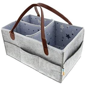 img 1 attached to 👶 Optimized Baby Diaper Caddy Organizer - Nursery Tote Storage Bin for Boys or Girls - Spacious Portable Art and Car Organizer Caddies - Essential Baby Shower Basket and Must-Have Baby Registry Item