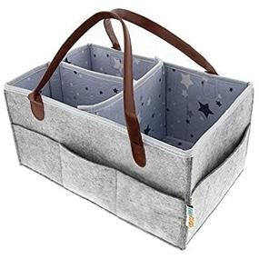img 3 attached to 👶 Optimized Baby Diaper Caddy Organizer - Nursery Tote Storage Bin for Boys or Girls - Spacious Portable Art and Car Organizer Caddies - Essential Baby Shower Basket and Must-Have Baby Registry Item