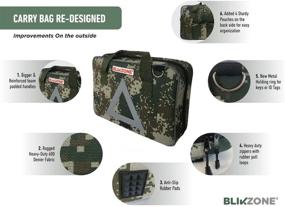 img 1 attached to 🚗 BLIKZONE Camo Auto Roadside Assistance Car Kit - 81 Pc for Vehicle Emergencies: Portable Air Compressor, Jumper Cables, Tire Repair Kit, LED Flashlight, and Essential Tools for Safe Travel and Driving