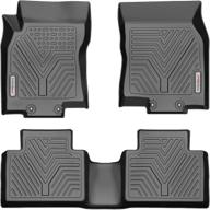 🔲 yitamotor nissan rogue floor mats: custom fit liners for 2014-2020 rogue, all-weather protection (no sport/select models), black logo