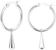 stainless circle cocktail dangle earrings logo