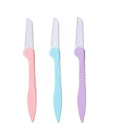 🪒 efficient 3-piece foldable eyebrow razor and face razors for women - precise eyebrow shaping and smooth facial hair removal logo