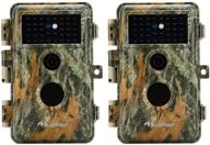 📷 2-pack outdoor camo no glow game & deer trail cameras: night vision 24mp 1296p mp4 video for hunting wildlife & home surveillance logo