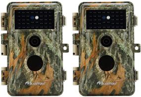 img 4 attached to 📷 2-Pack Outdoor Camo No Glow Game & Deer Trail Cameras: Night Vision 24MP 1296P MP4 Video for Hunting Wildlife & Home Surveillance