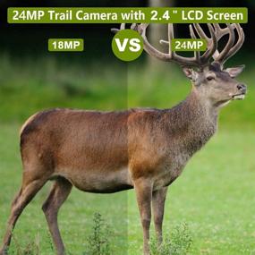 img 3 attached to 📷 2-Pack Outdoor Camo No Glow Game & Deer Trail Cameras: Night Vision 24MP 1296P MP4 Video for Hunting Wildlife & Home Surveillance