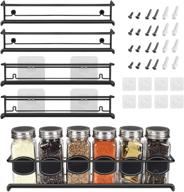 🌶️ ultimate hostess spice rack wall mount: 4-tier space-saving organizer for spice jars and seasonings logo