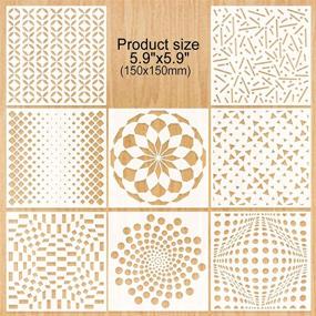 img 2 attached to 🎨 Enhance Your Artistic Skills with 16-Piece Geometric Stencils for DIY Crafts and Home Decor