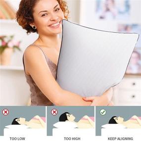 img 2 attached to 🛏️ THLAND 2 Pack Queen Size Cooling Bed Pillows - Down Alternative Soft Hotel Quality Pillows for Side and Back Sleepers - Premium Plush Fiber Fill - 20x30 inches