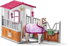 img 3 attached to Schleich Horse Club 12-Piece Playset: Horse Stall with Lusitano 🐴 Horses - Ideal Horse Toys for Girls and Boys aged 5-12