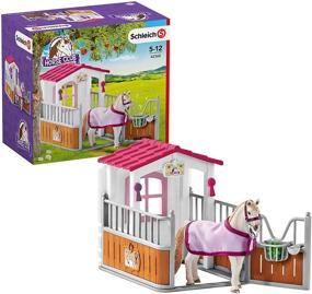 img 4 attached to Schleich Horse Club 12-Piece Playset: Horse Stall with Lusitano 🐴 Horses - Ideal Horse Toys for Girls and Boys aged 5-12