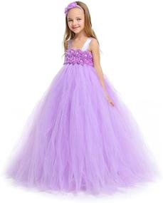 img 4 attached to 🌸 Enchanting MALIBULICo Handmade Fluffy Flower Girl Tutu Dress: Perfect for Wedding & Birthday Photoshoots!