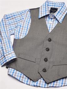 img 3 attached to 👔 Nautica Boys' 4-Piece Set: Dress Shirt, Tie, Vest, and Pants - Perfect for any Formal Occasion