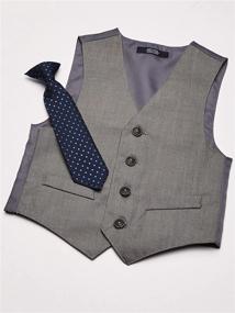 img 2 attached to 👔 Nautica Boys' 4-Piece Set: Dress Shirt, Tie, Vest, and Pants - Perfect for any Formal Occasion