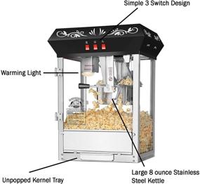 img 3 attached to Black Countertop Popcorn Machine by Superior Popcorn Company