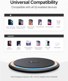 img 3 attached to 📱 Andobil Official Qi Certified Fast Charging Wireless Phone Charger Pad with Cooling Fan for iPhone, Galaxy, and Android Phones - iPhone 12, 11, X, Samsung Galaxy S21, S20, Note 20, Google Pixel 5, 4, AirPods - 2021 Edition