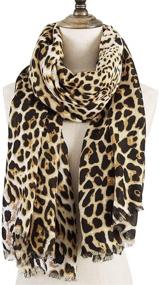 img 3 attached to 🐆 Azuunye Womens Lightweight Leopard Print Scarf - Large Shawl Wrap for Better SEO