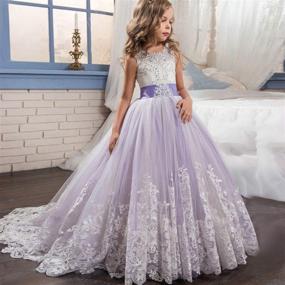 img 3 attached to NNJXD Принцесса конкурс свадебных платьев Одежда для девочек в платьях