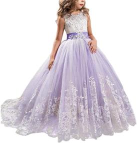 img 4 attached to NNJXD Принцесса конкурс свадебных платьев Одежда для девочек в платьях
