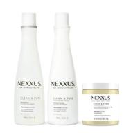 🌿 nexxus clean pure hair regimen pack - detox shampoo, conditioner, and scrub - sulfate, silicone, and paraben-free - 38.25 ounce logo