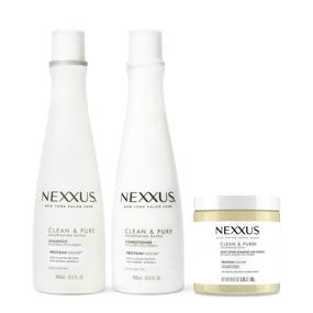 img 4 attached to 🌿 Nexxus Clean Pure Hair Regimen Pack - Detox Shampoo, Conditioner, and Scrub - Sulfate, Silicone, and Paraben-Free - 38.25 Ounce