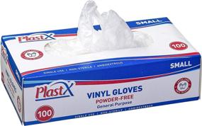 img 3 attached to 🧤 Latex-Free Small Vinyl Disposable Gloves - 100 Count for General Purpose Cleaning