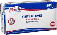 🧤 latex-free small vinyl disposable gloves - 100 count for general purpose cleaning logo
