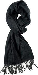 img 3 attached to 🧣 Runtlly Classic Cashmere Scarves: Timeless BrownBlack Men's Accessories and Scarves