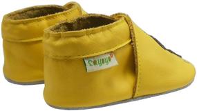 img 1 attached to SAYOYO Genuine Leather Crawling Moccasin Slippers for Boys - Slip-On Shoes