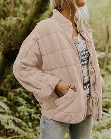 img 2 attached to Stylish and Lightweight Quilted Jackets for Oversize Women - ETCYY Clothing and Coats Collection