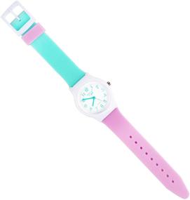 img 2 attached to 🕒 RUIWATCHWORLD Colorful Time Wrist Watch for Boys and Girls, Teenagers and Students with Soft Silicone Band